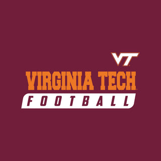 Virginia Tech Football Slant T-Shirt - Maroon