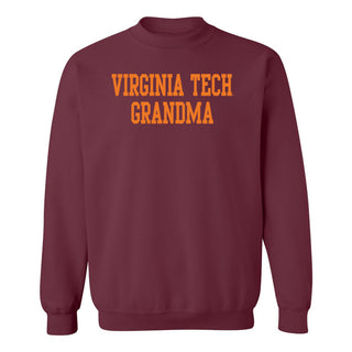 Virginia Tech Basic Block Grandma Crewneck Sweatshirt - Maroon