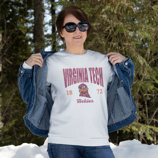 Virginia Tech Giving Noise JA BTB Fleece Crewneck - White