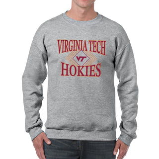 Virginia Tech Diamond Victory JA BTB Fleece Crewneck - Oxford