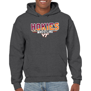 Virginia Tech Wrestling Top Flight Hoodie - Dark Heather