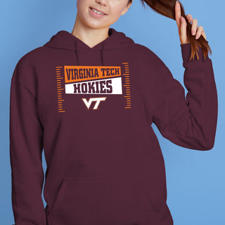 Virginia Tech Hokies Football Field Block Hoodie - Maroon