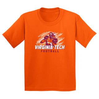 Virginia Tech Football Action Youth T-Shirt - Orange
