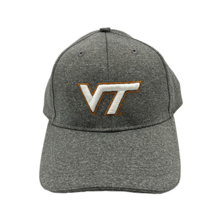 Virginia Tech Puff Contender Snapback Hat - Vintage Heather