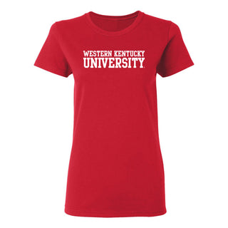 Western Kentucky Hilltoppers Basic Block Women's T-Shirt - Red