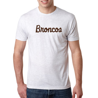 Western Michigan Broncos Script Wordmark NLA Triblend T-Shirt - Heather White