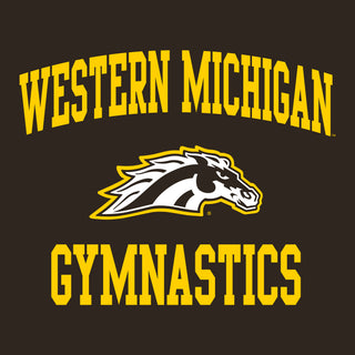 Western Michigan Arch Logo Gymnastics T-Shirt - Dark Chocolate