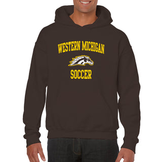 Western Michigan Arch Logo Soccer Hoodie - Dark Chocolate