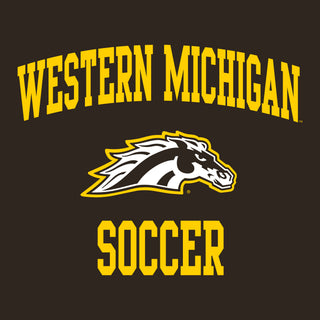 Western Michigan Arch Logo Soccer Hoodie - Dark Chocolate