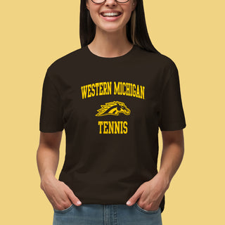Western Michigan Arch Logo Tennis T-Shirt - Dark Chocolate