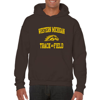 Western Michigan Arch Logo Track & Field Hoodie - Dark Chocolate