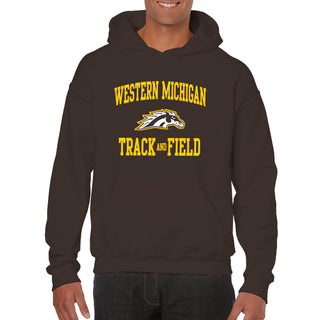 Western Michigan Arch Logo Track & Field Hoodie - Dark Chocolate
