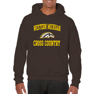 Western Michigan Arch Logo Cross Country Hoodie - Dark Chocolate