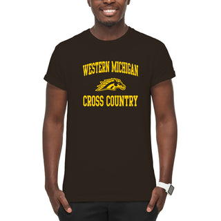 Western Michigan Arch Logo Cross Country T-Shirt - Dark Chocolate