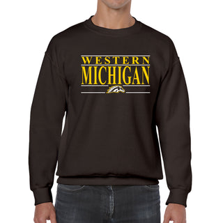 Western Michigan Headline Crewneck - Dark Chocolate
