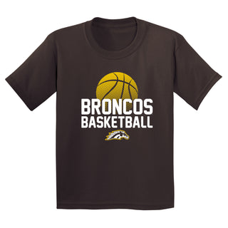 Western Michigan Basketball Flux Youth T Shirt - Dark Chocolate