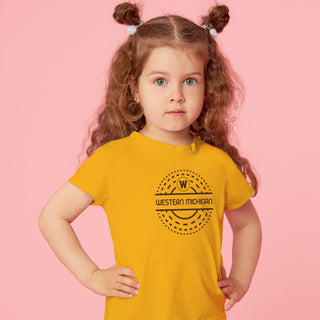 Western Michigan Sunny Circle Toddler T-Shirt  - Gold