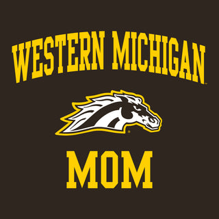 Western Michigan Arch Logo Mom T-Shirt - Dark Chocolate
