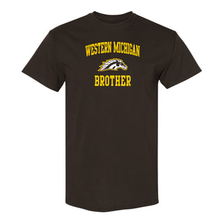 Western Michigan Arch Logo Brother T-Shirt - Dark Chocolate