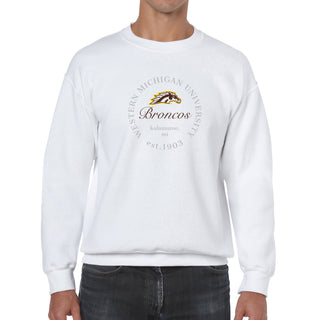 Western Michigan Roundabout BTB Crewneck - White