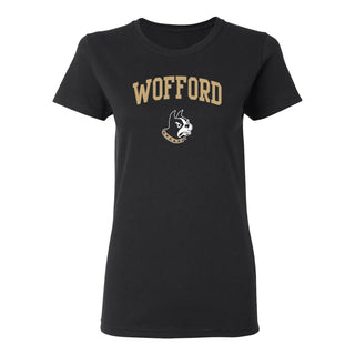 Wofford College Terriers Arch Logo Womens T Shirt - Black