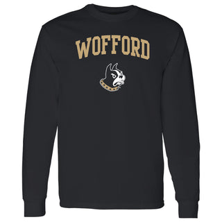 Wofford College Terriers Arch Logo Long Sleeve T Shirt - Black