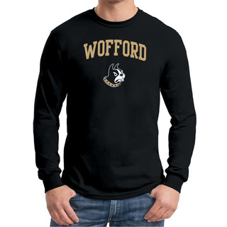 Wofford College Terriers Arch Logo Long Sleeve T Shirt - Black