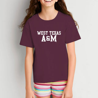 West Texas A&M Buffaloes Basic Block Youth T-Shirt - Maroon