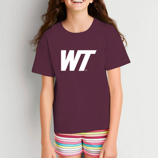 West Texas A&M Buffaloes Primary Logo Youth T-Shirt - Maroon