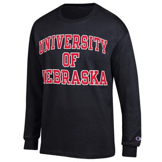 University of Nebraska Champion Basic Long Sleeve - Black