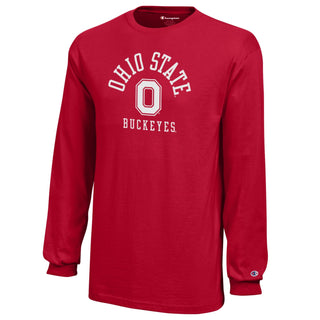 Ohio State O Buckeyes Champion Youth Long Sleeve - Scarlet