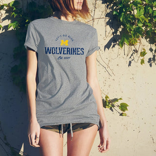 Michigan Wolverines Established Arch T Shirt - Sport Grey