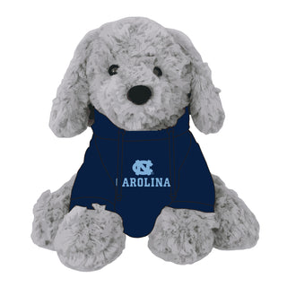 UNC Elliott Grey Dog Plush w/ Navy Hood