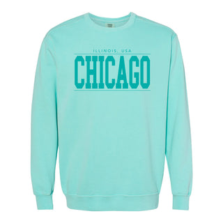 Chicago Monotone Bold CC Crewneck - Chalky Mint