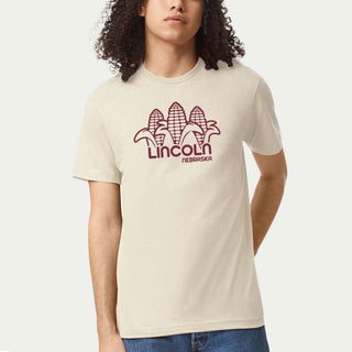 Lincoln Corn AA CVC T-Shirt - Heather Bone