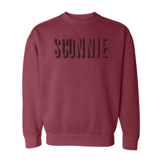 Sconnie Shadow Compact Comfort Colors Crewneck - Crimson