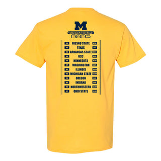 Michigan Wolverines Football Season 24 T-Shirt - Maize