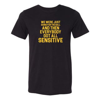 Sensitive Basketball Quote Triblend T-Shirt - Solid Black