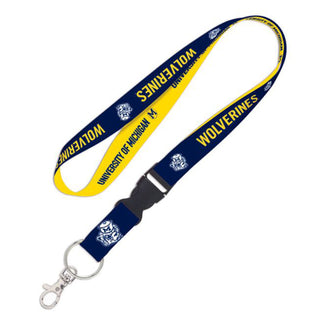 Michigan Wolverines College Vault Lanyard w/detachable buckle 1"