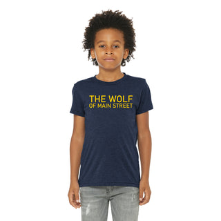 Danny Wolf - The Wolf of Main Street Triblend Youth T-Shirt - Solid Navy