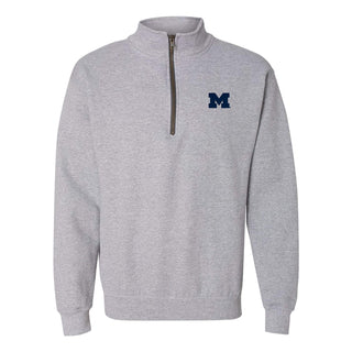 Michigan Primary Logo 1/4 Zip Sweatshirt - Sport Grey