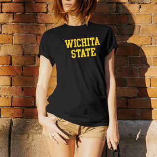 Wichita State University Shockers Basic Block Short Sleeve T-Shirt - Black