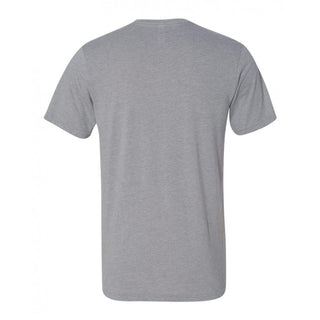 Iowa Faded Block Football Canvas Triblend T Shirt - Athletic Grey Triblend