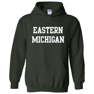 Eastern Michigan University Eagles Basic Block Hoodie - Forest