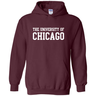 University of Chicago Maroons Basic Block Heavy Blend Hoodie - Maroon