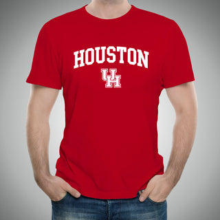 University of Houston Cougars Arch Logo Short Sleeve T Shirt - Red