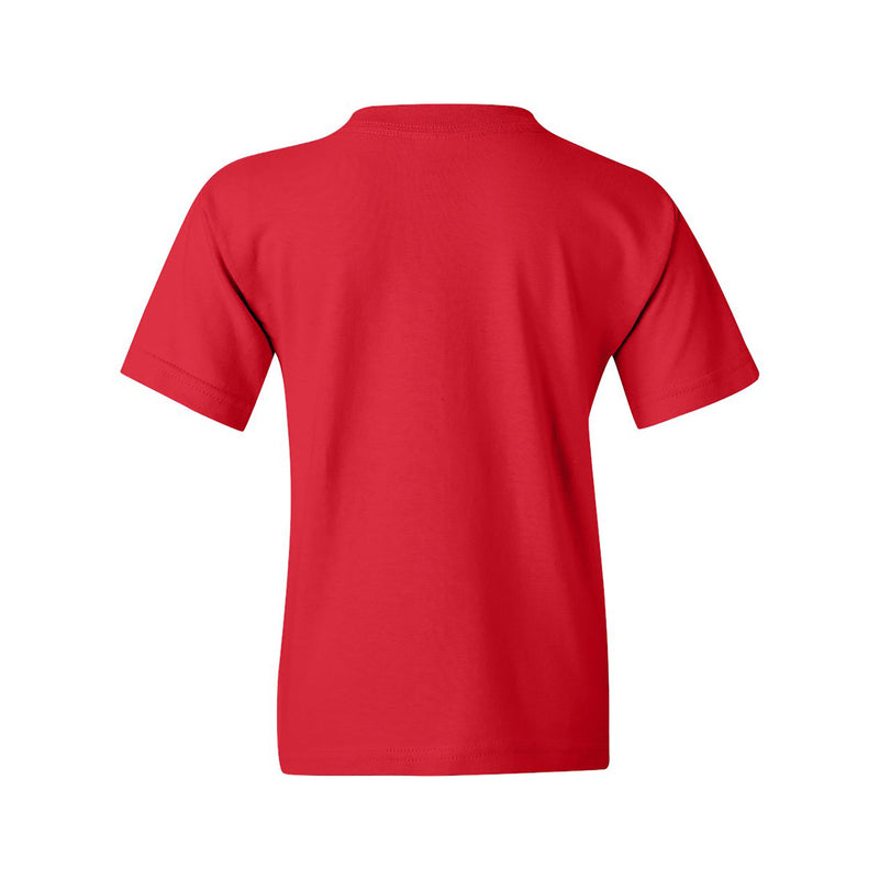 York College Cardinals Basic Block Cotton Short Sleeve Youth T Shirt - Red
