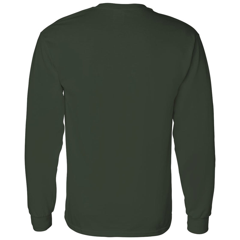 Colorado State University Rams Patchwork Cotton Long Sleeve T Shirt - Forest