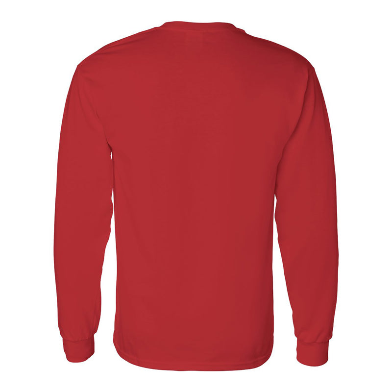 Radford University Highlanders Arch Logo Basic Cotton Long Sleeve T Shirt - Red