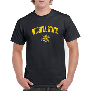 Wichita State University Shockers Arch Logo Short Sleeve T Shirt - Black